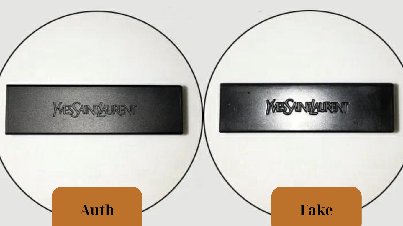 Phân biệt logo in trên thân son YSL hàng thật và hàng giả