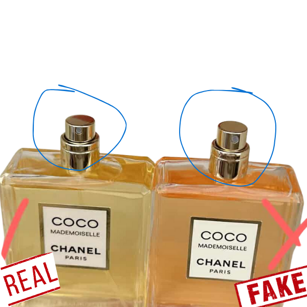 Cách Phân Biệt Chanel Coco Mademoiselle Hàng Thật và Giả 2025 5 Tia phun mịn và đầu xịt của chai nước hoa chính hãng